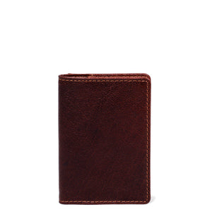 Voyager Slim Card Holder Wallet #7736 Brown Front
