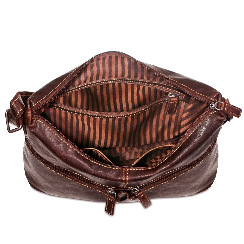 Voyager Uptown Hobo Bag #7814 Brown Interior