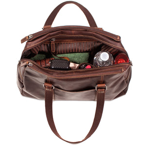 Voyager Satchel Handbag #7815 Brown Interior