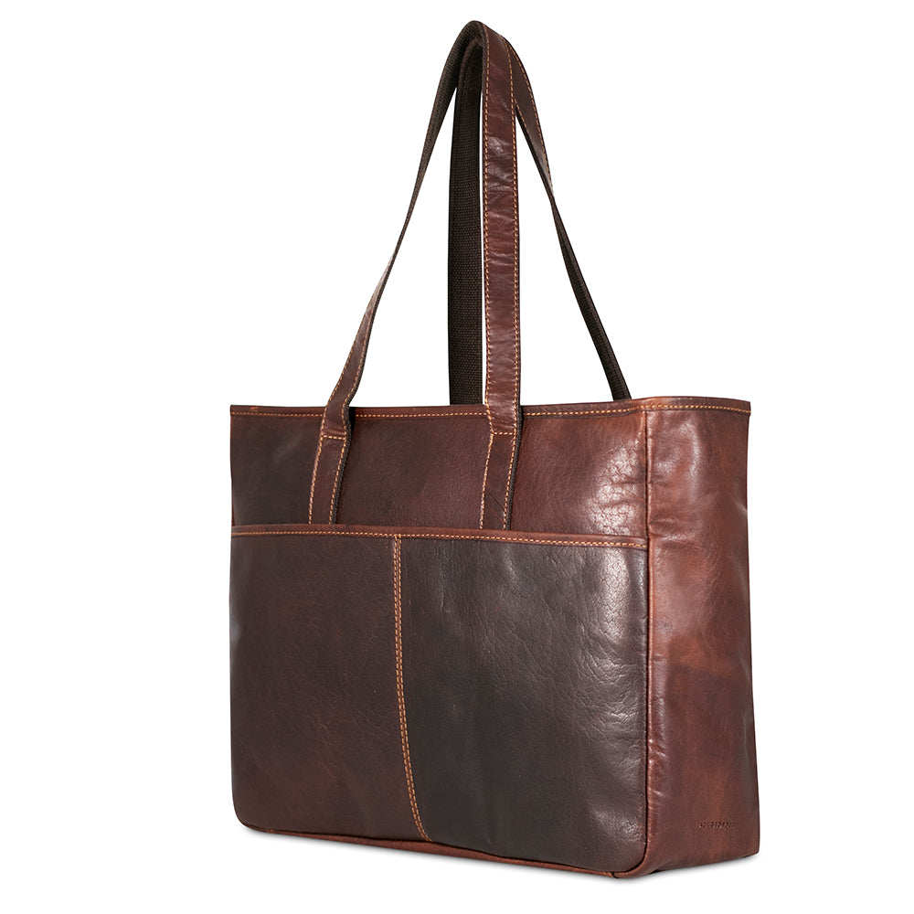 Voyager Uptown Tote Bag #7916 Brown Right Back