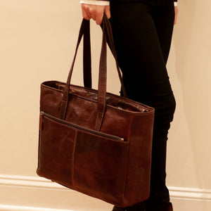 Voyager Business Tote Bag #7917 Brown Lifestyle
