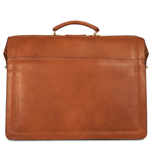 Belting Leather Classic Combination Lock Briefbag #9005 Tan Back