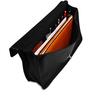 University Slim Dowel Briefbag #2452 Black Interior Full
