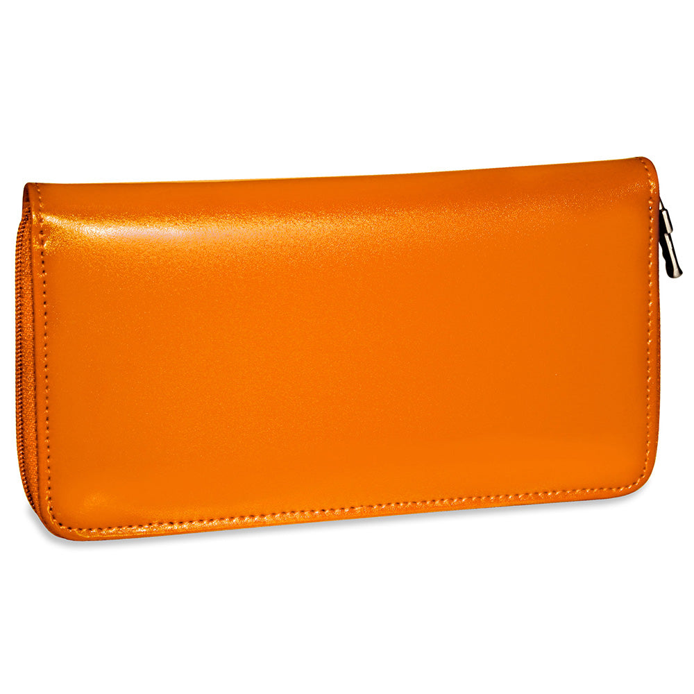 Orange wallet on a white background