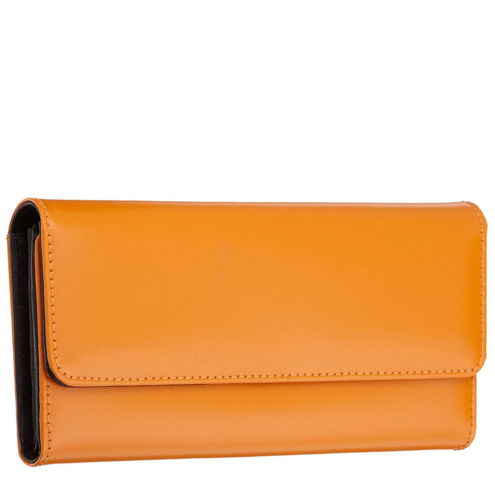 Orange wallet on a white background