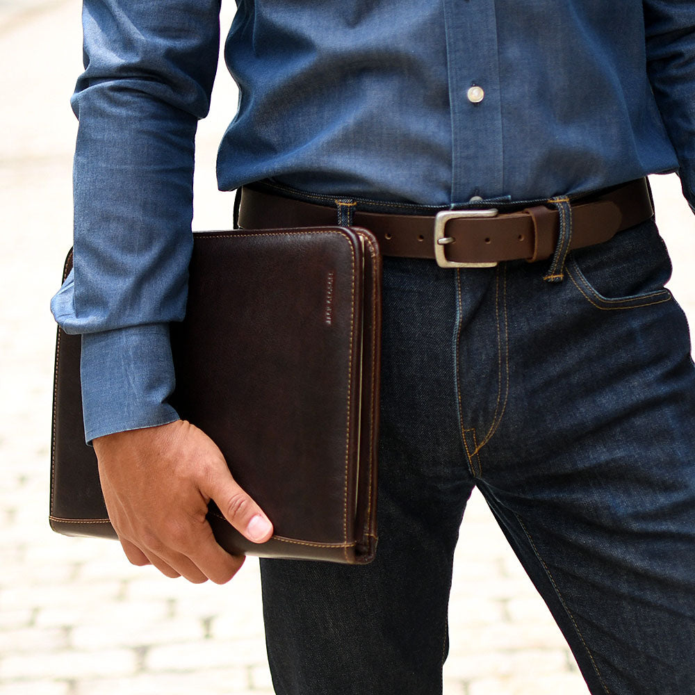 Leather Belt #B125 - 1 1/4" Wide - Brown