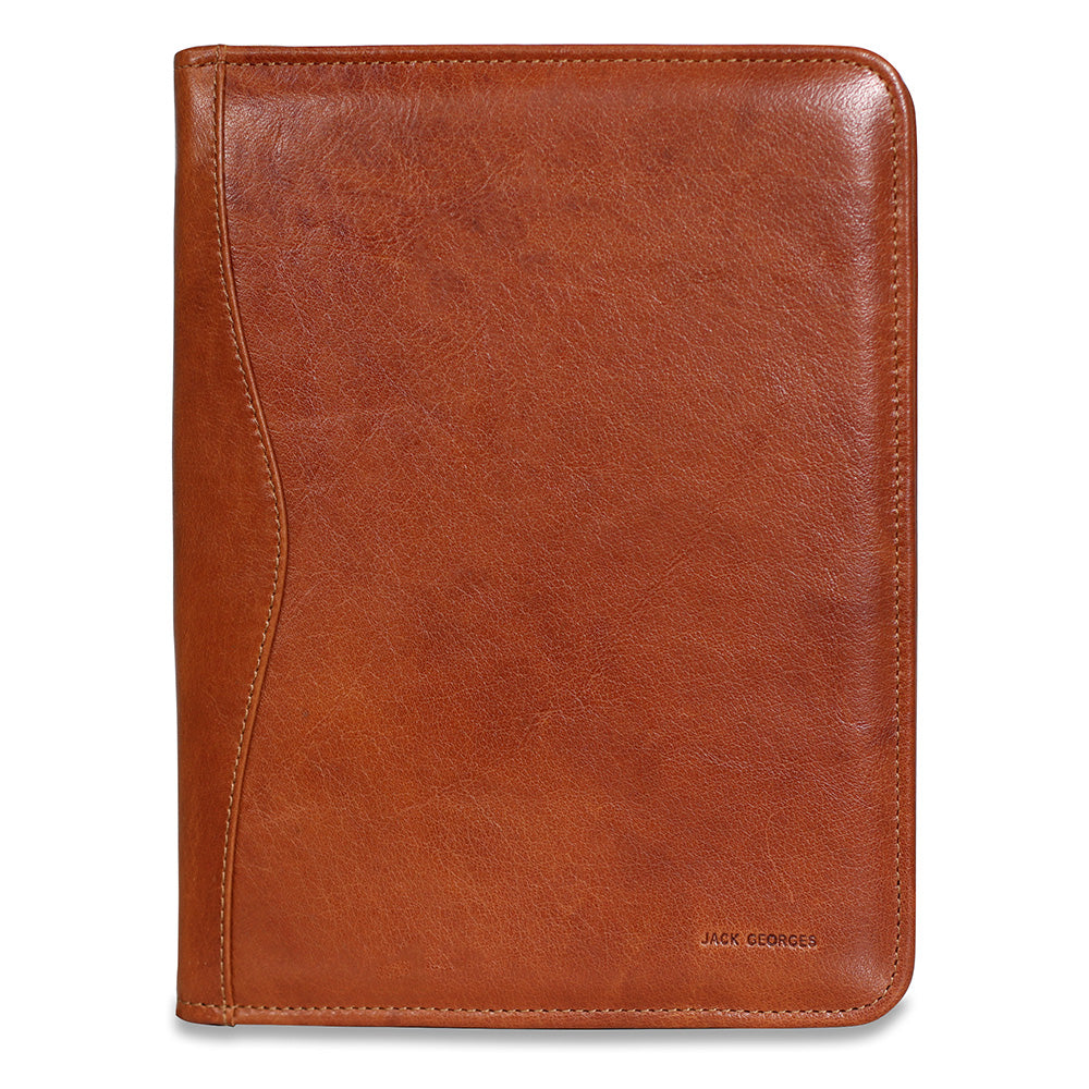 Voyager Letter Size Zippered Writing Pad Cover #7112 Honey Closed