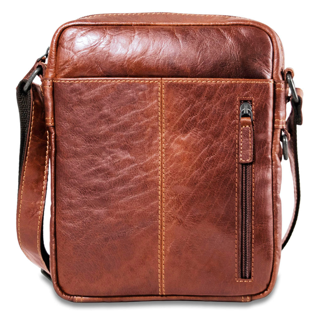 Slim Crossbody w/Zippered Front Pocket #7213