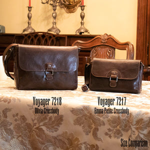 Voyager Olivia Crossbody Bag #7218 & #7217 Brown Comparison