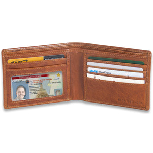 Voyager Bifold Wallet #7301 Honey Interior Filled