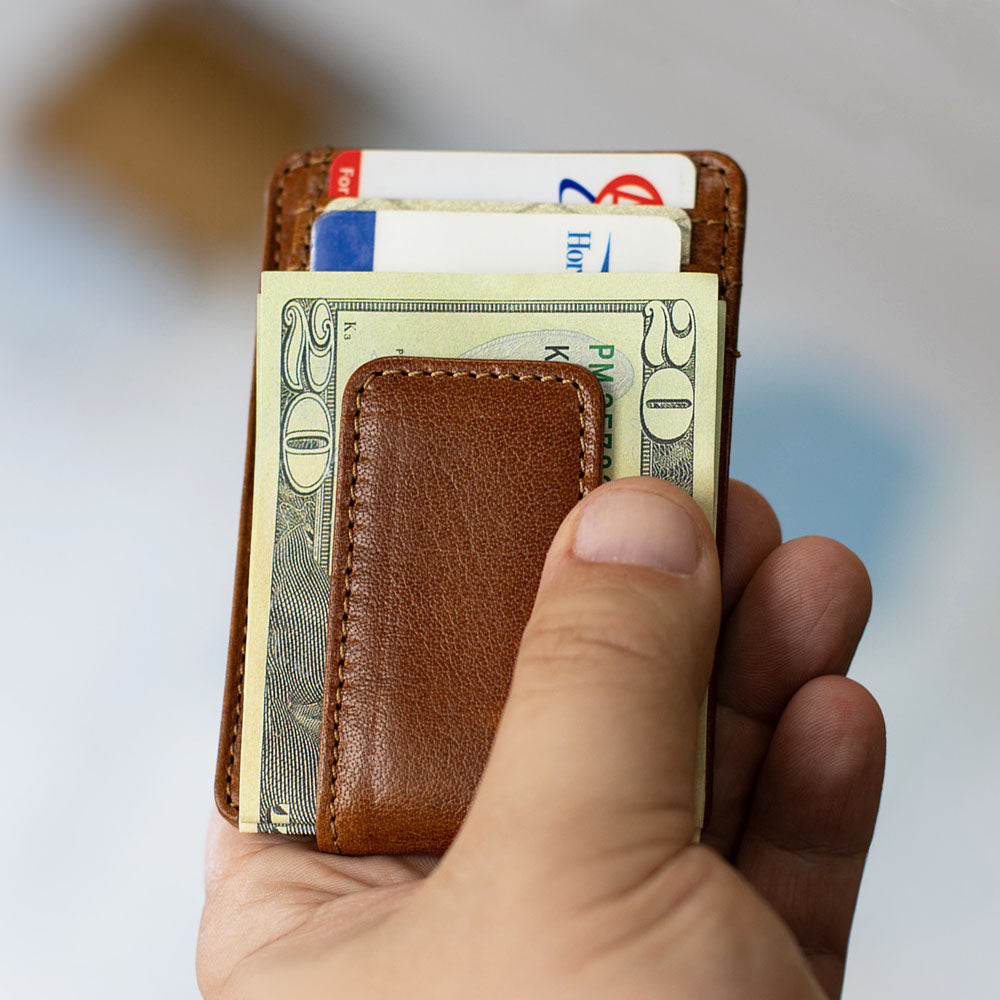 Leather Money Clip - Voyager RFID Wallet #7308 | Jack Georges