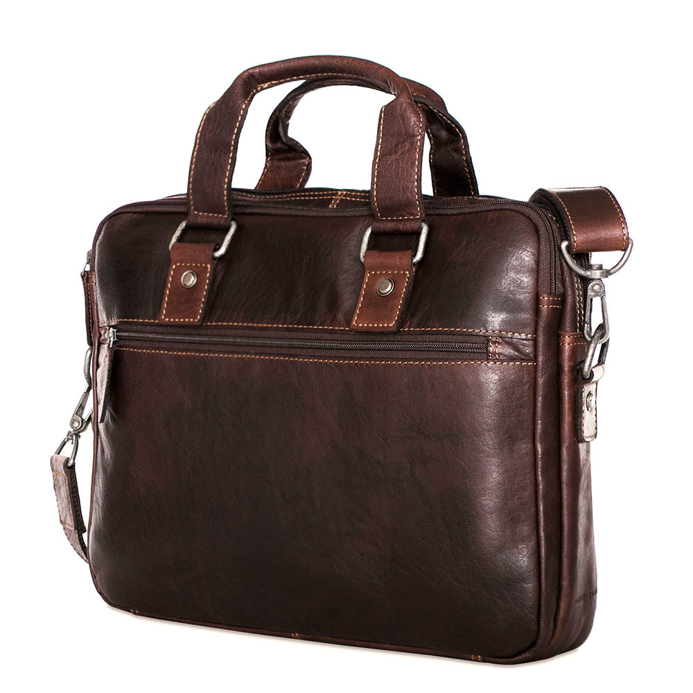 Leather Slim Briefcase - Voyager Professional #7321 | Jack Georges