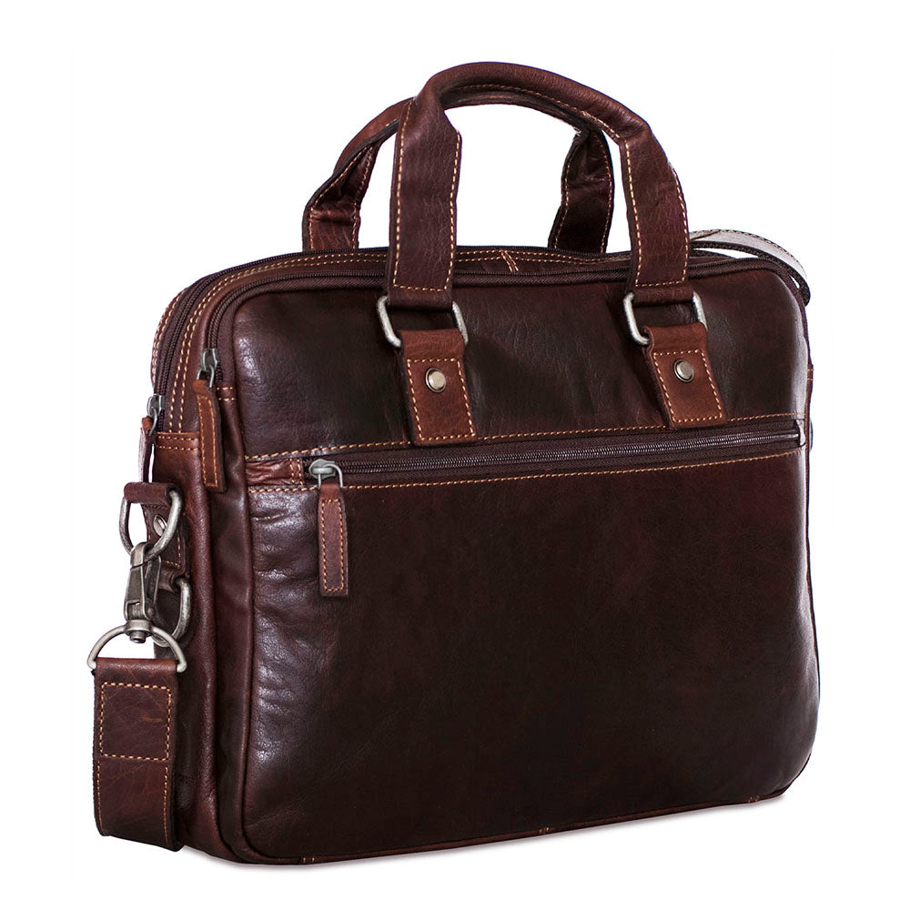 Leather Slim Briefcase - Voyager Professional #7321 | Jack Georges