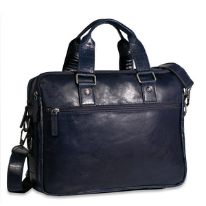 Voyager Professional Zippered Briefcase #7321 Navy Right Front