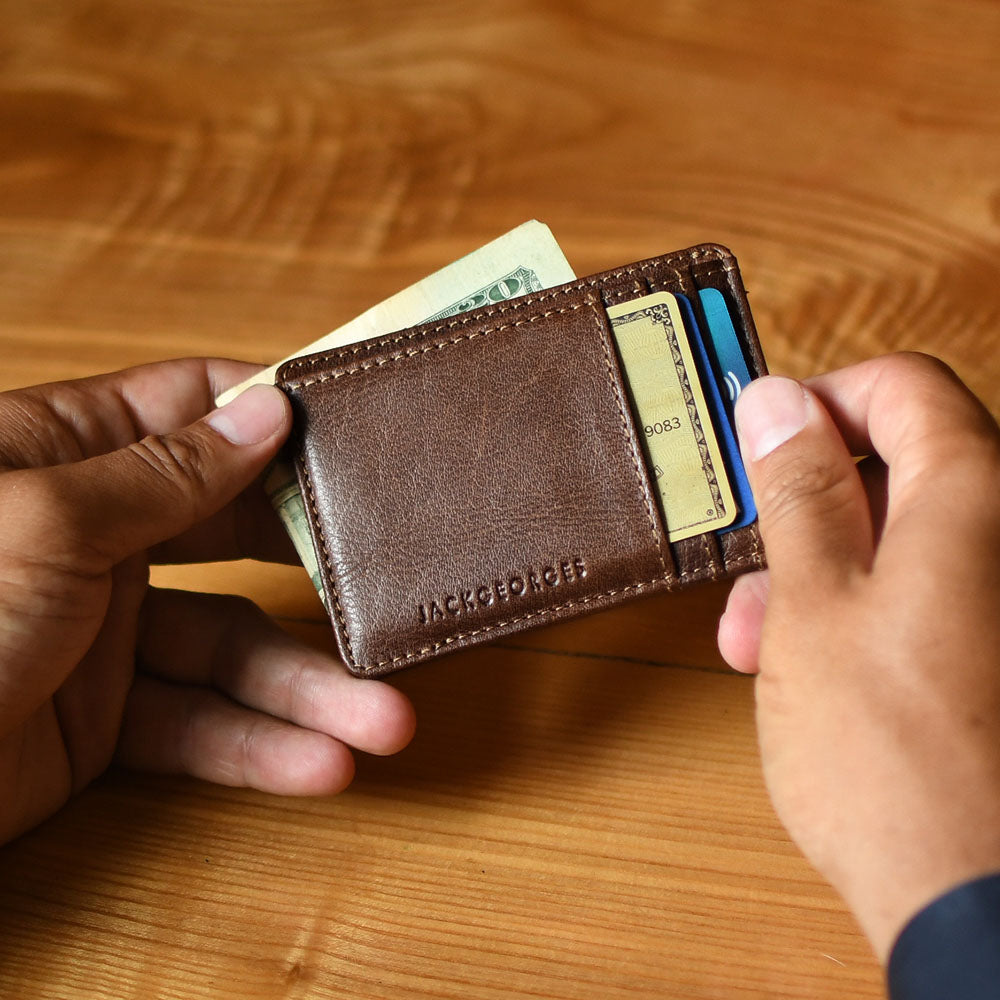 Leather Slim Wallet RFID - Voyager The Mitchell #7338 | Jack Georges