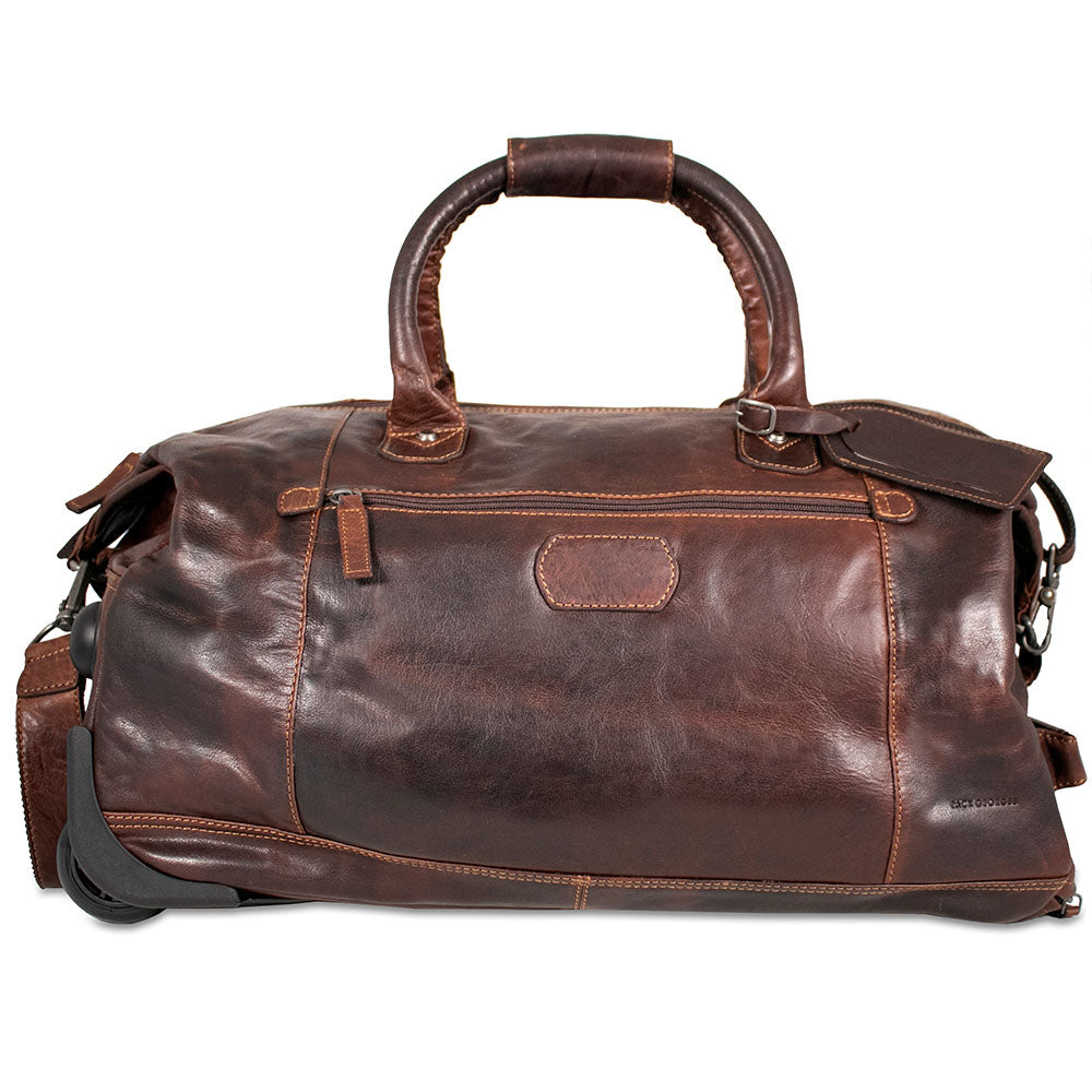 Leather Wheeled Duffle Bag - Voyager Carry-on #7520 | Jack Georges