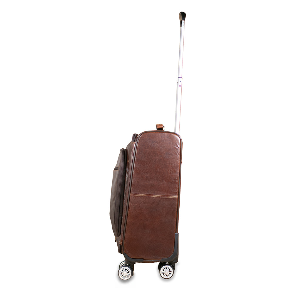 Leather Carry-on Bag - Voyager Wheeled 22
