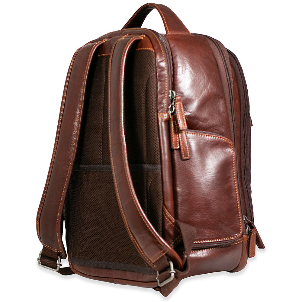 dasein buffalo leather studded backpack with bottom zipper compartment Jack Georges