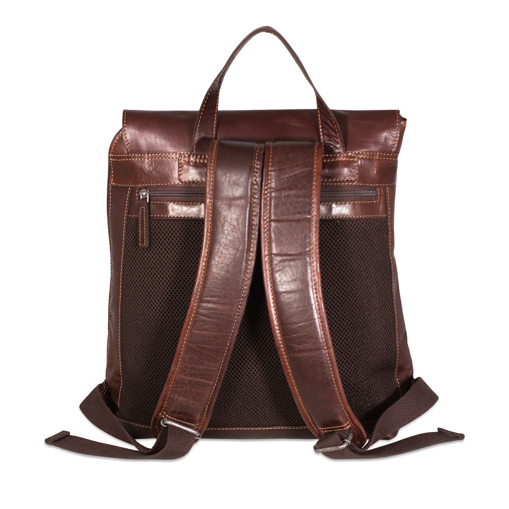 Leather Slim Backpack Voyager Maya #7526