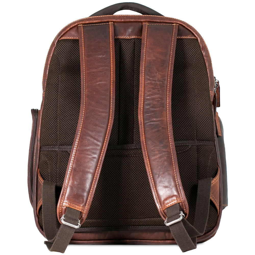 Jack Georges Leather Voyager Tech Backpack