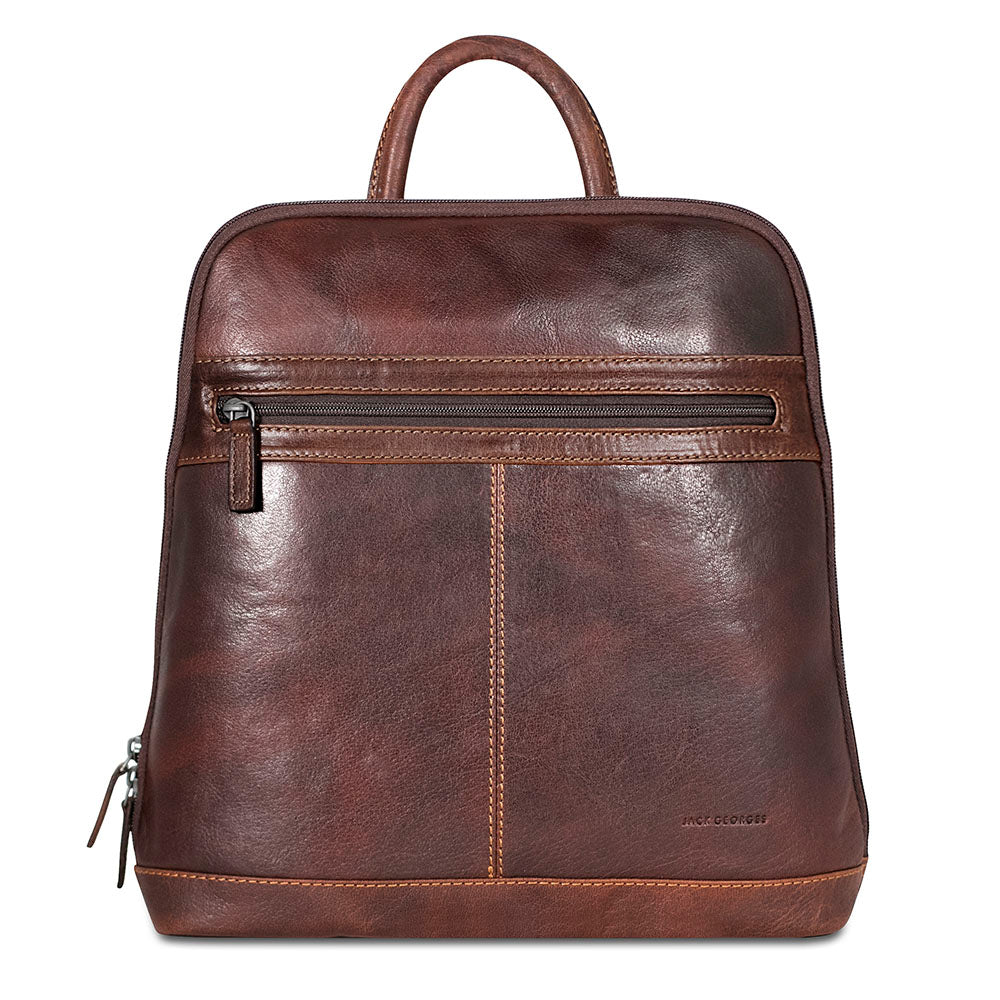 Leather Slim Backpack - Voyager Women's #7537 | Jack Georges