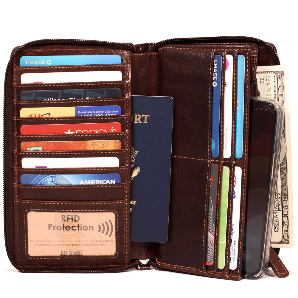 Large Zip-Around Travel Wallet #7724