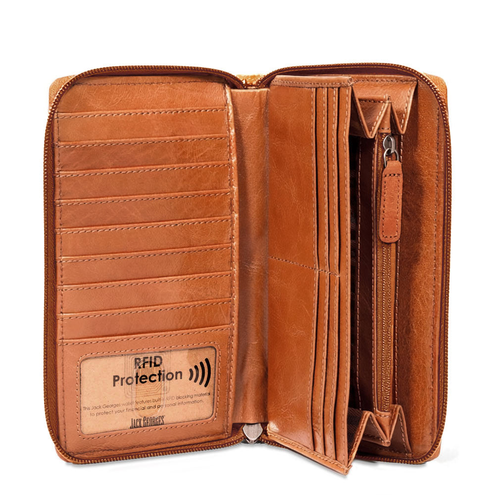 Large Zip-Around Travel Wallet #7724