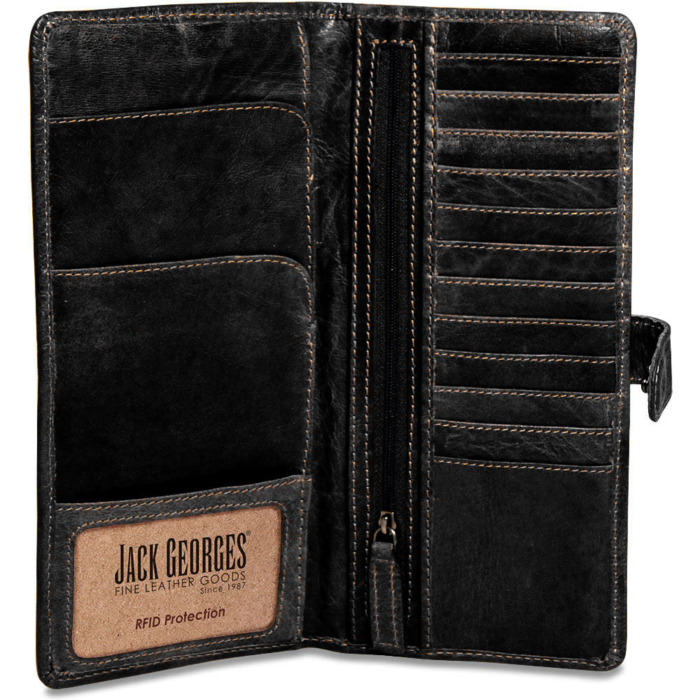 Voyager Travel Wallet #7729 Black Open