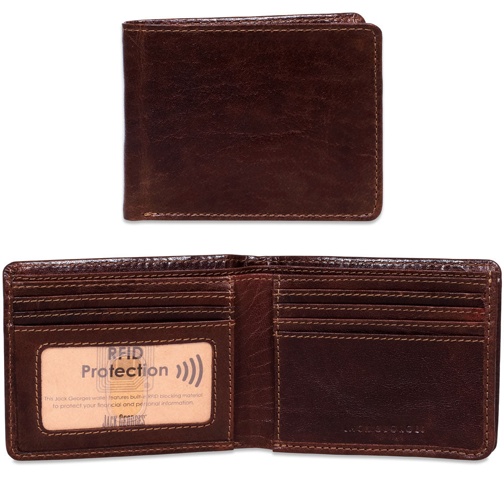 Bifold Wallet with Gusseted Currency Pocket #7731