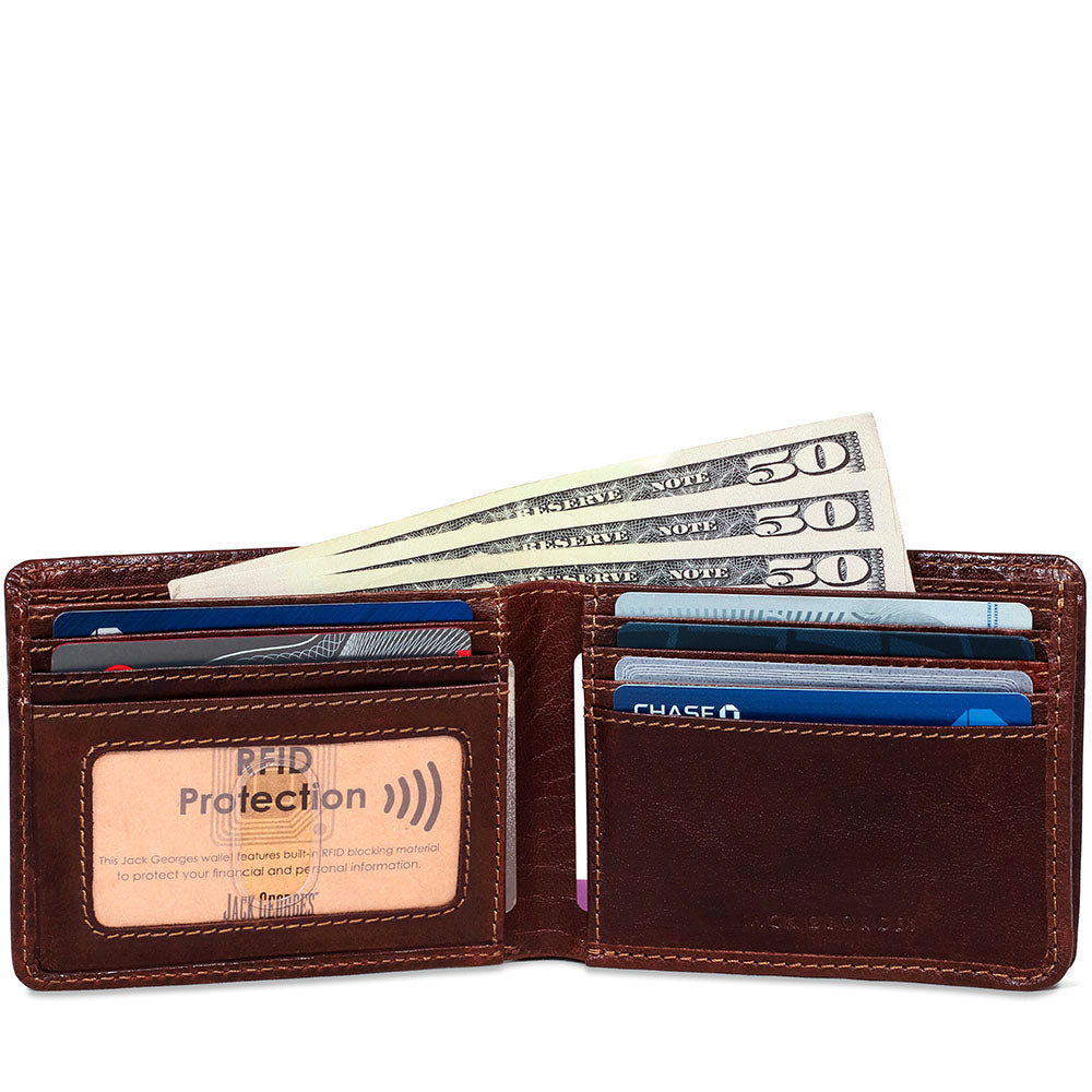 Bifold Wallet with Gusseted Currency Pocket #7731