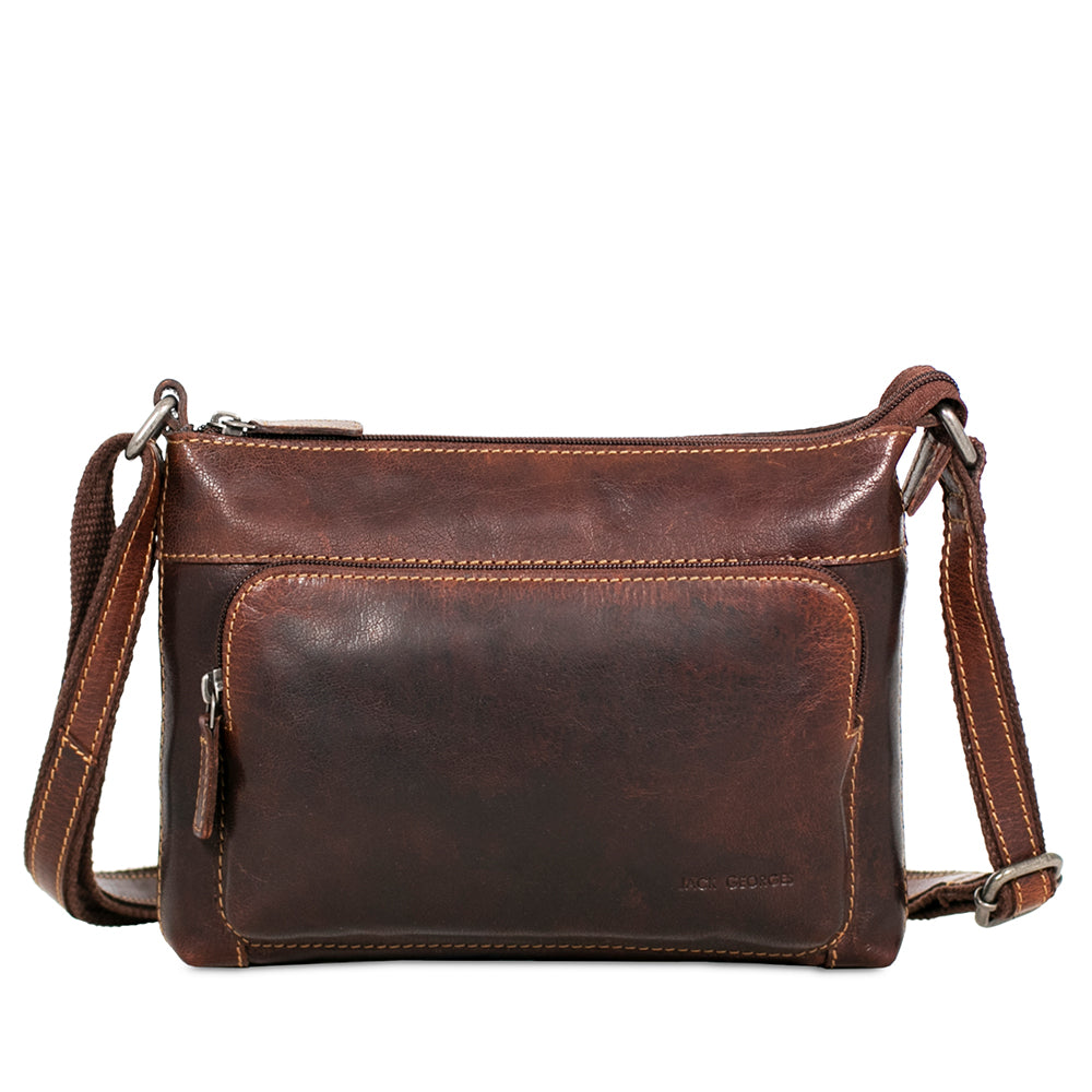 Leather Crossbody Bag - Voyager Mini City #7810 | Jack Georges