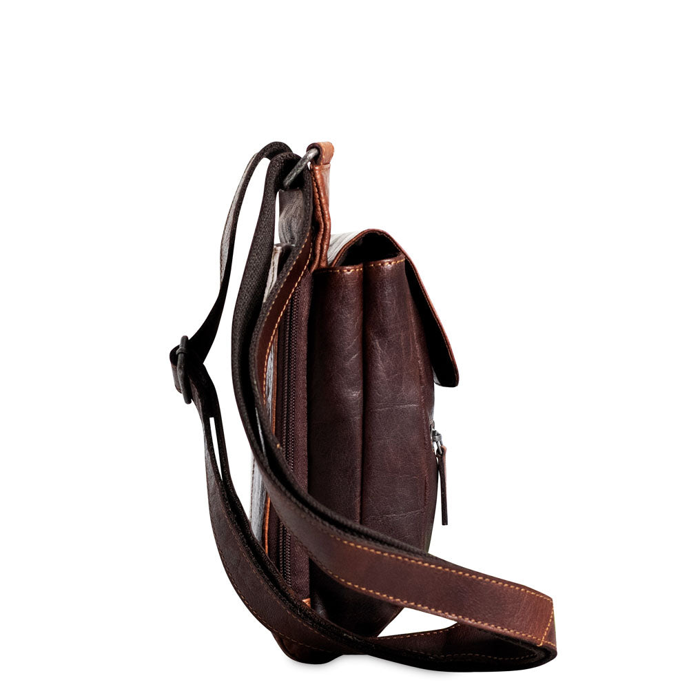 Leather Slim Crossbody Bag - Voyager #7831 | Jack Georges