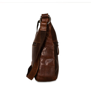Voyager Midtown Shoulder Bag #7875 Brown Left Back