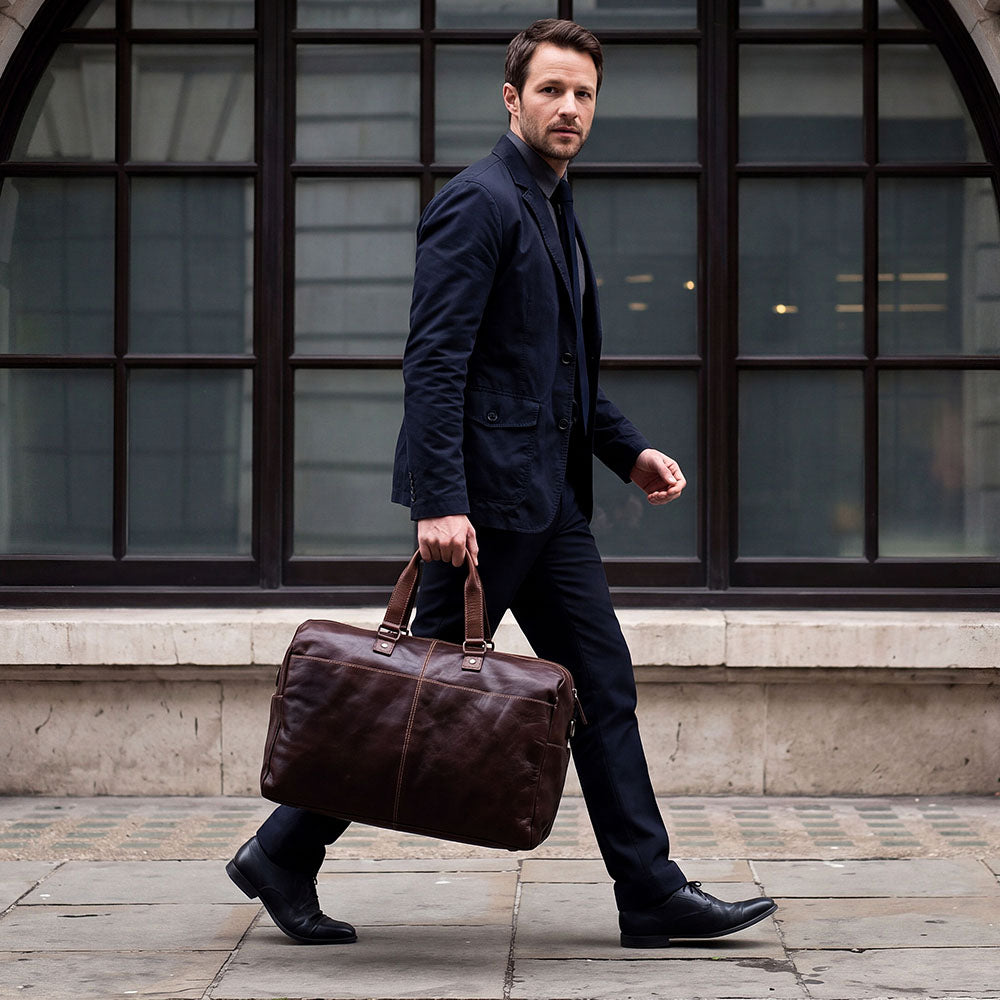 Leather Duffle Bag 22