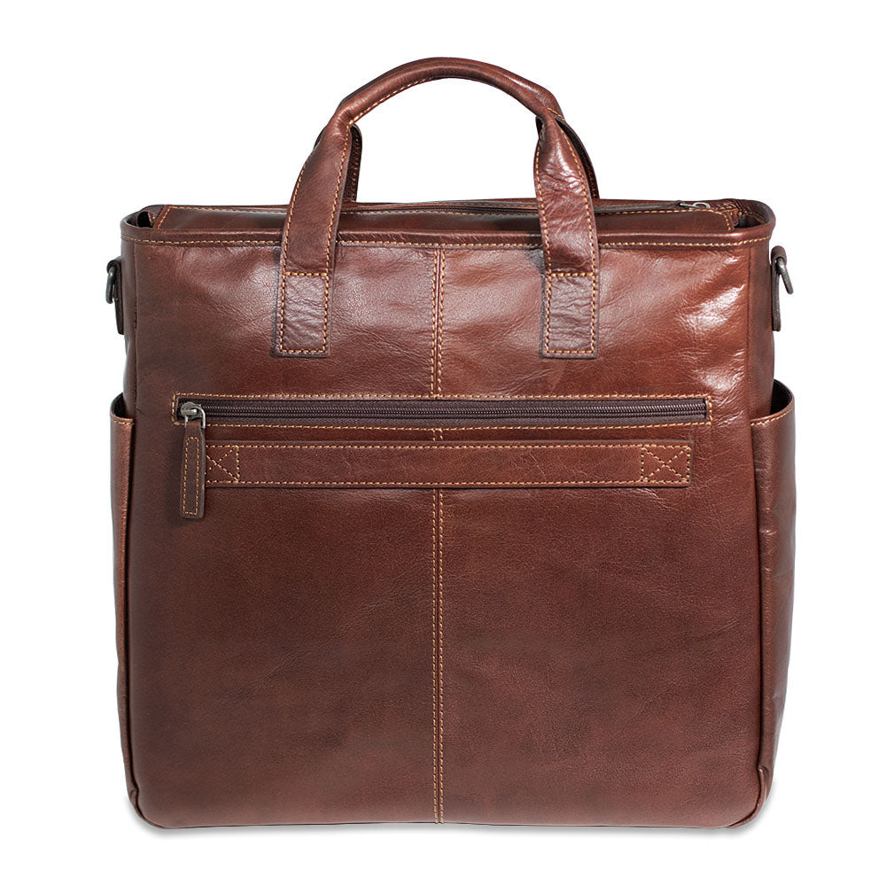 embassy travel gear faux leather 21 tote bag Leather Tote Day Bag - Voyager #7925