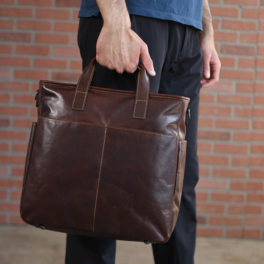 Voyager Tote #7925 Brown lifestyle men