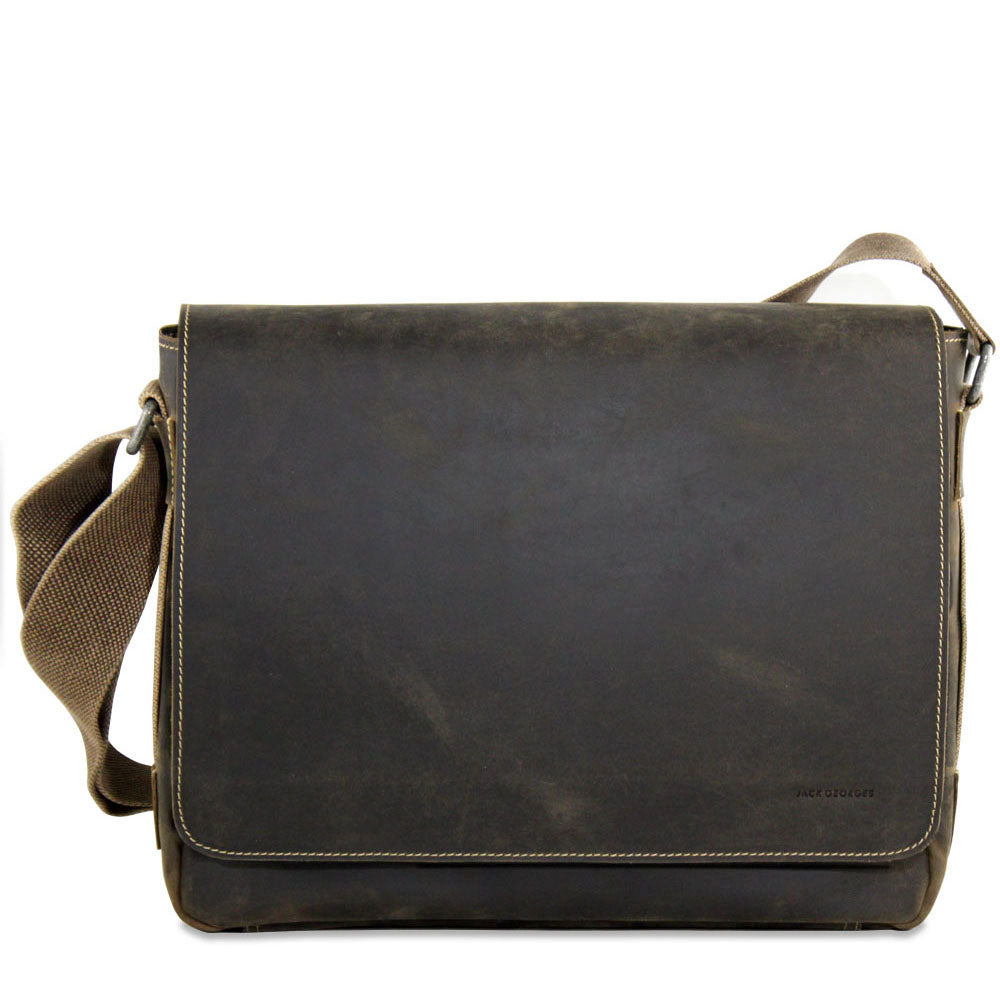Leather Messenger Bag Full-Size - Arizona #A4544 | Jack Georges