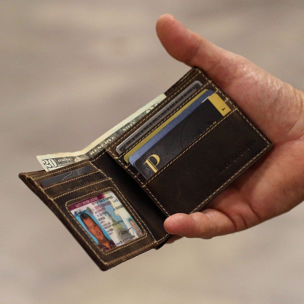 Leather RFID Wallet, Bifold - Arizona #A4701 | Jack Georges