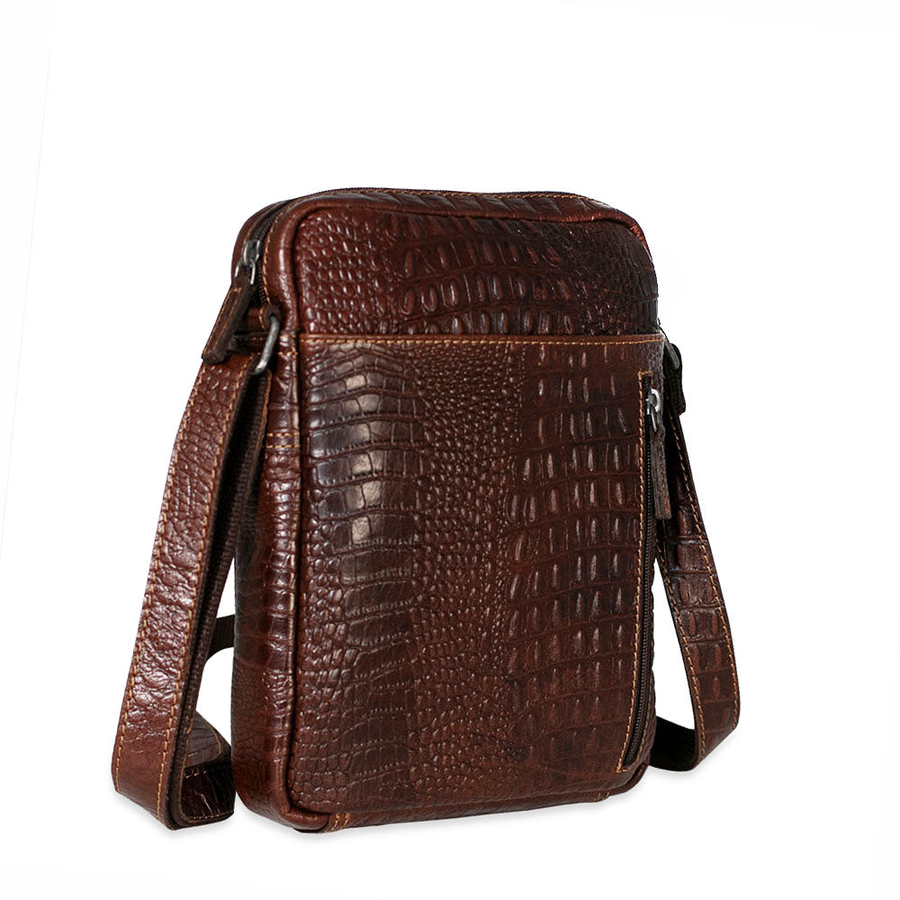Leather Crossbody Bag - Hornback Croco Slim #HB213 | Jack Georges