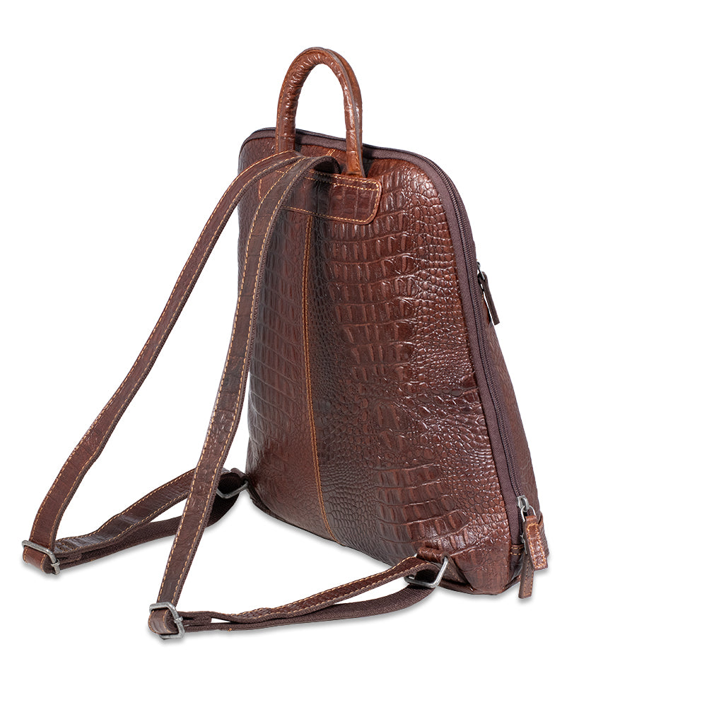 Hornback Croco Adele Slim Backpack #HB537