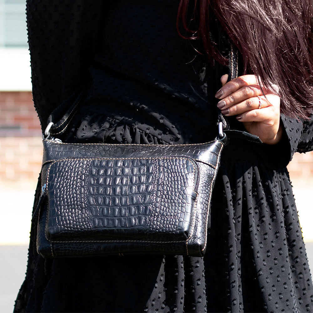 Hornback Croco Mini City Crossbody #HB810