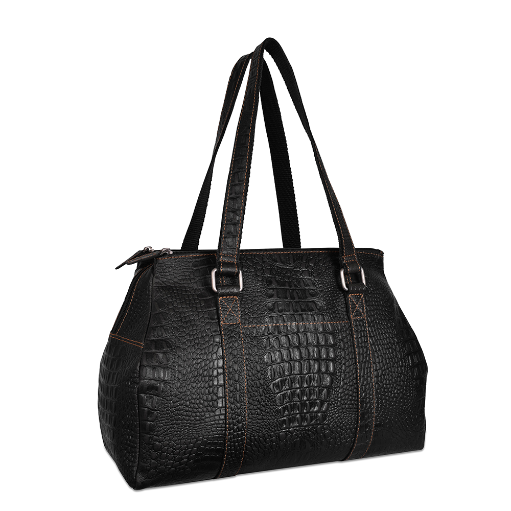 Leather Satchel Handbag - Hornback Croco #HB815 | Jack Georges Leather Satchel Handbag - Hornback Croco #HB815 | Jack Georges