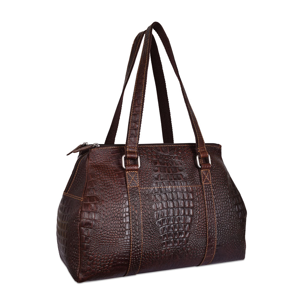 Hornback Croco Satchel Handbag #HB815