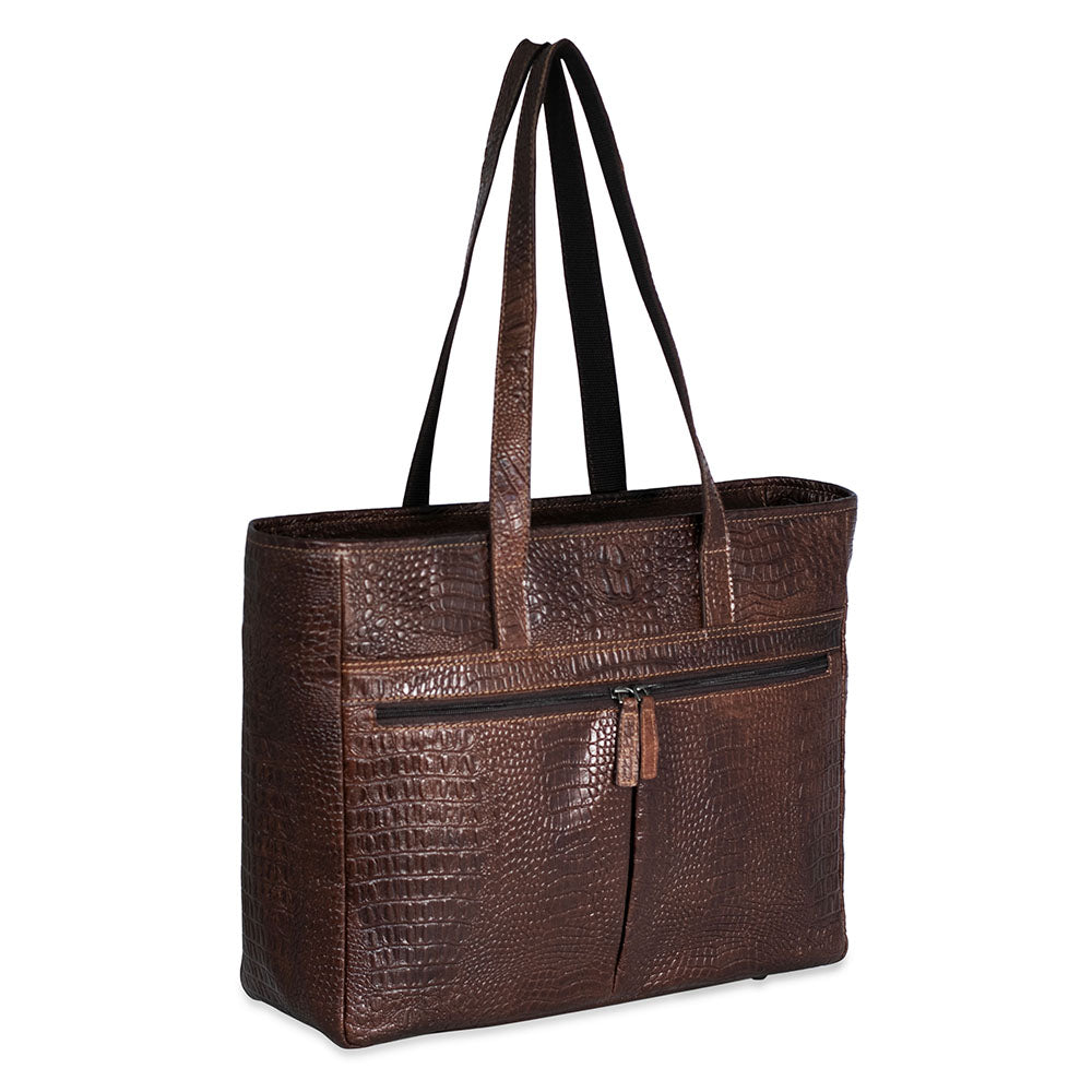 Leather Business Tote Bag - Hornback Croco #HB916 | Jack Georges