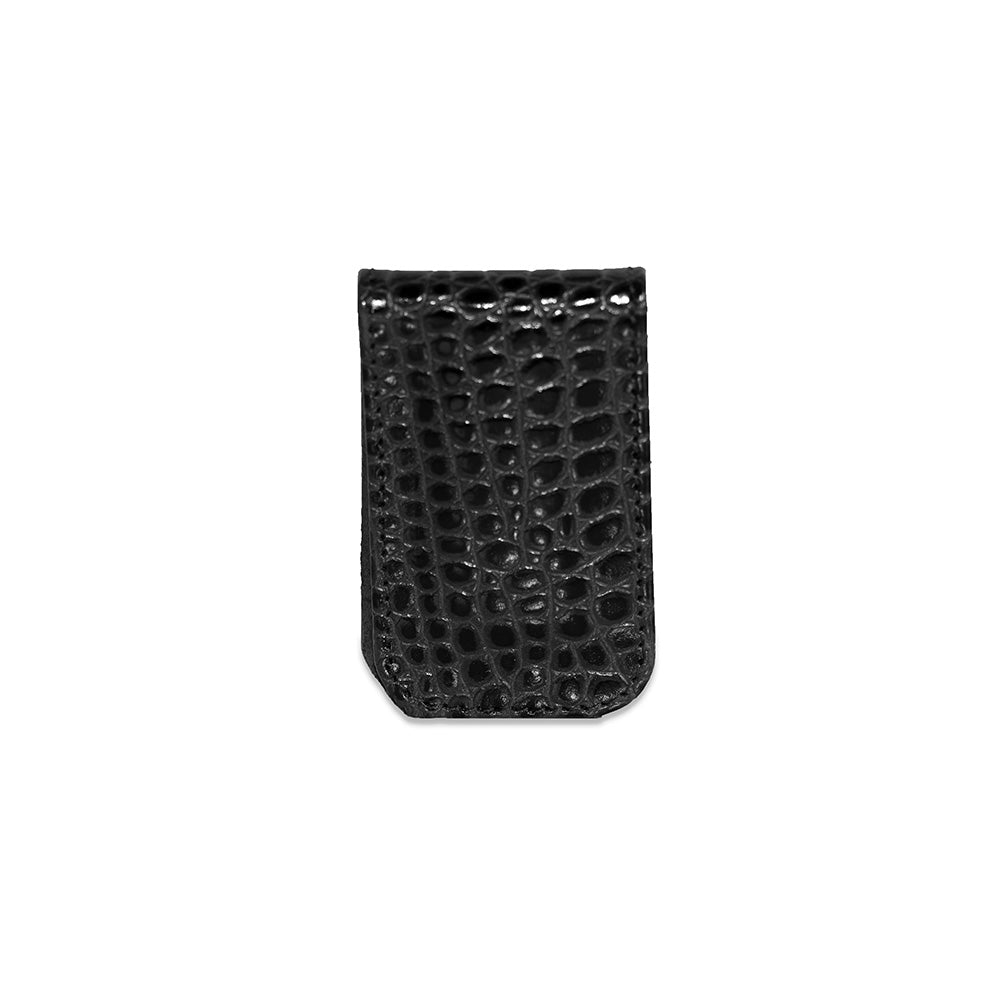 Alligator Embossed Leather Money Clip Sample