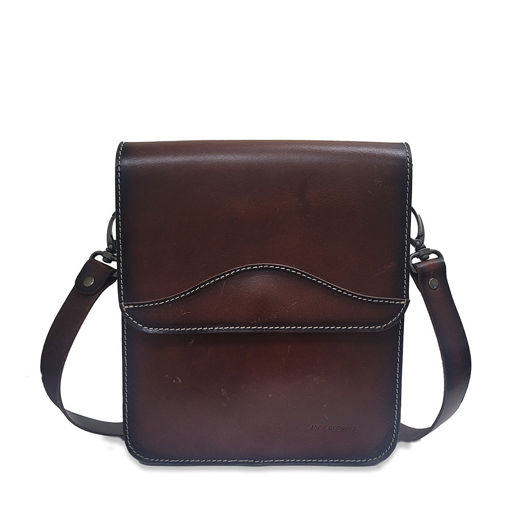 Saddle Slim Flap Over Crossbody Salesman Sample