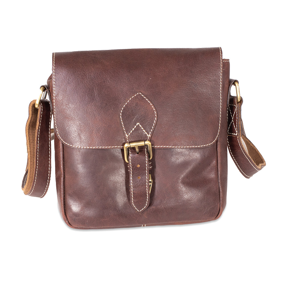 Voyager Crossbody Bag with Brass Buckle Sample