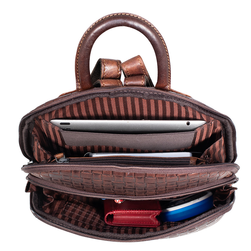 Leather Backpack Handbag Small - Voyager #7835