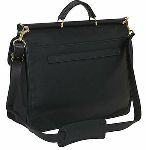 University Slim Dowel Briefbag #2452 Black Left Back