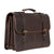 University Executive Leather Briefcase #2499 Brown Right Front